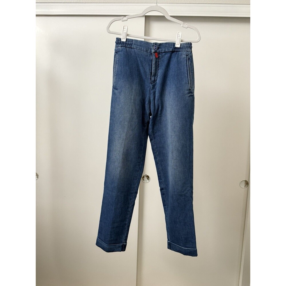 Kiton Napoli Blue Denim Jogger Trousers – Size 31